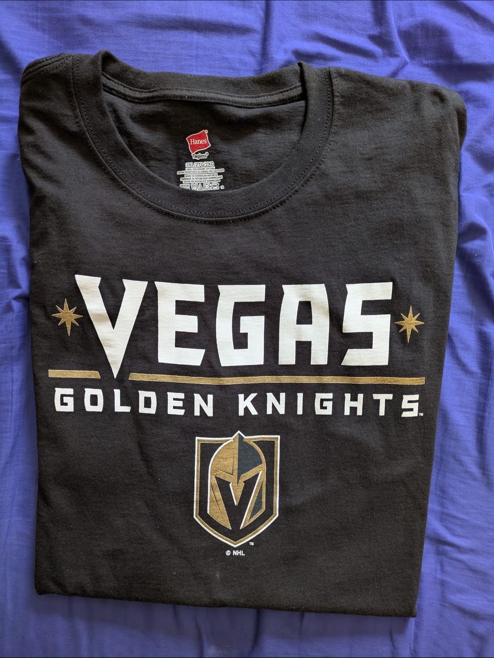 Vegas Golden Knights Black & Gold Graphic Tee (Hanes)